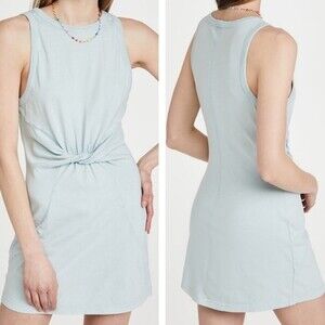 L*Space Mini Light Blue Sleeveless Cotton Knot dress‎ in Seaview Womens Sz XS